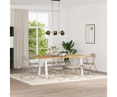 Sulankstoma kėdė 8 pcs Smėlio 48 x 43,5 x 81 cm Dirbtinė oda