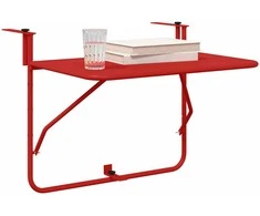 Kabantis balkono stalas Raudona 60 x 39 x 65 cm Plienas