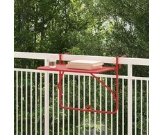 Kabantis balkono stalas Raudona 60 x 39 x 65 cm Plienas