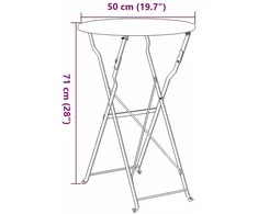 Bistro stalas Smėlio Ø 50 x 71 cm Miltelinis plienas