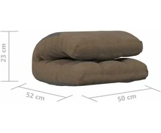 Fotelis Sulankstomas čiužinukas-kėdė, taupe spalvos, audinys