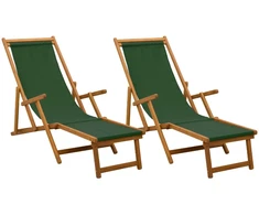 Sulankstomas gultas 2 pcs 3 Pozicija Kietas eukalipto medis