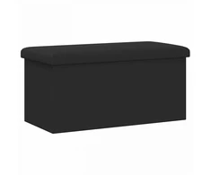 Sulankstomas saugojimo suolas Juoda 180 kg 80 L 77 x 38 x 38 cm