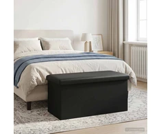 Sulankstomas saugojimo suolas Juoda 180 kg 80 L 77 x 38 x 38 cm
