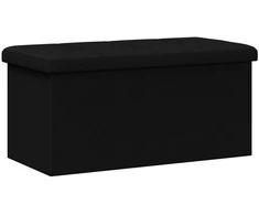Sulankstomas saugojimo suolas Juoda 180 kg 80 L 77 x 38 x 38 cm