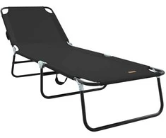 Sulankstomas gultas Juoda 188 x 57 x 86,5 cm Poliesteris