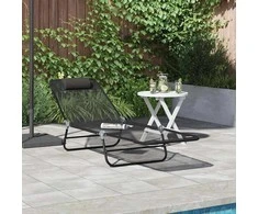 Sulankstomas gultas Juoda 182 x 55 x 85,5 cm Tekstilenas