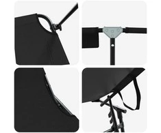 Sulankstomas gultas Juoda 190 x 57 x 81 cm Oksfordas