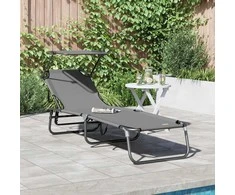 Sulankstomas gultas Pilka 190 x 57 x 81 cm Oksfordas