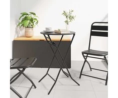 Sodo stalas Antracitas 50 x 50 x 72 cm metalas