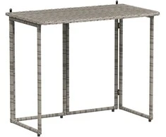 Sulankstomas sodo stalas Pilka 90x51x75 cm polirotango
