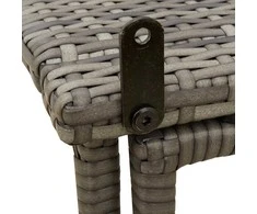 Sulankstomas sodo stalas Pilka 90x51x75 cm polirotango