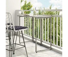 Sulankstomas sodo stalas Pilka 90x51x75 cm polirotango