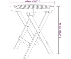 Sulankstomas sodo staliukas, 46cm, akacijos medienos masyvas