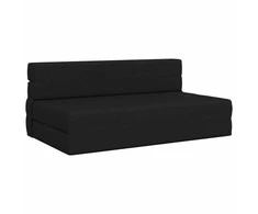 Sofa Sulankstomas Sofos Lova Juoda 152 x 86,5 x 60 cm Audinys