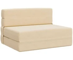 Sofa Sulankstomas Sofos Lova Kreminė 100 x 80 x 60 cm Audinys