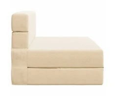 Sofa Sulankstomas Sofos Lova Kreminė 70 x 80 x 60 cm Audinys