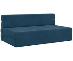 Sofa Sulankstomas Sofos Lova Mėlyna 152 x 86,5 x 60 cm Audinys