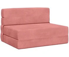 Sofa Sulankstomas Sofos Lova Rožinė 100 x 80 x 60 cm Audinys