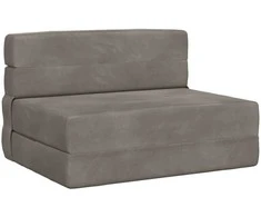 Sofa Sulankstomas Sofos Lova Šviesiai pilka 100 x 80 x 60 cm Audinys