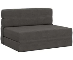 Sofa Sulankstomas Sofos Lova Tamsiai pilka 100 x 80 x 60 cm Audinys