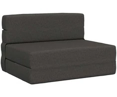 Sofa Sulankstomas Sofos Lova Tamsiai pilka 70 x 80 x 60 cm Audinys