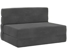 Sofa Sulankstomas Sofos Lova Tamsiai pilka 100 x 80 x 60 cm Audinys