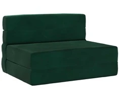 Sofa Sulankstomas Sofos Lova Tamsiai žalia 70 x 80 x 60 cm Audinys