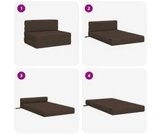 Sofa Sulankstomas Sofos Lova Taupe 70 x 80 x 60 cm Audinys
