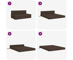 Sulankstomas Sofos Lova Taupe 152 x 86,5 x 60 cm Audinys