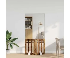 Sulankstomas šunų tvora 2 pcs Ąžuolo mediena 100,5 x 38 x 70 cm