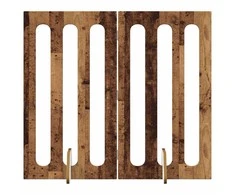 Sulankstomas šunų tvora 2 pcs Ąžuolo mediena 100,5 x 38 x 90 cm