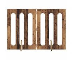 Sulankstomas šunų tvora 2 pcs Ąžuolo mediena 100,5 x 38 x 70 cm
