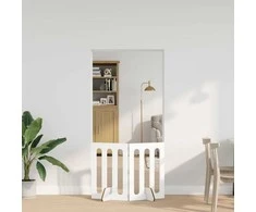 Sulankstomas šunų tvora 2 pcs Baltas 100,5 x 38 x 70 cm