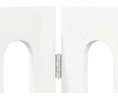 Sulankstomas šunų tvora 2 pcs Baltas 100,5 x 38 x 90 cm