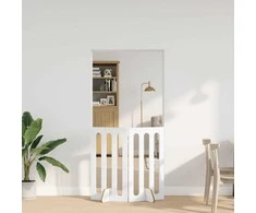 Sulankstomas šunų tvora 2 pcs Baltas 100,5 x 38 x 90 cm