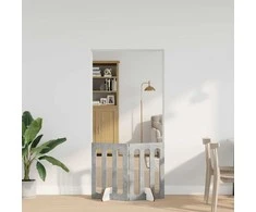 Sulankstomas šunų tvora 2 pcs Betono Pilka 100,5 x 38 x 70 cm