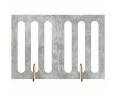Sulankstomas šunų tvora 2 pcs Betono Pilka 100,5 x 38 x 70 cm