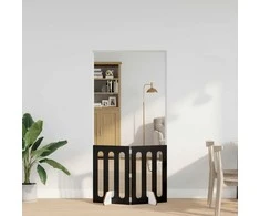 Sulankstomas šunų tvora 2 pcs Juodas Ąžuolas 100,5 x 38 x 70 cm