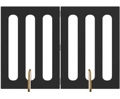 Sulankstomas šunų tvora 2 pcs Juodas Ąžuolas 100,5 x 38 x 70 cm