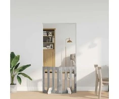 Sulankstomas šunų tvora 2 pcs Pilka Sonoma 100,5 x 38 x 70 cm