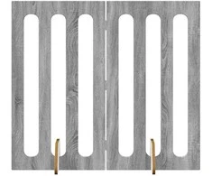 Sulankstomas šunų tvora 2 pcs Pilka Sonoma 100,5 x 38 x 90 cm