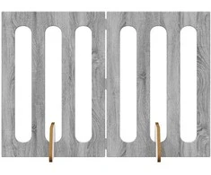 Sulankstomas šunų tvora 2 pcs Pilka Sonoma 100,5 x 38 x 70 cm