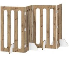 Sulankstomas šunų tvora 4 pcs Amatinė Ąžuolas 201 x 38 x 90 cm