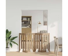 Sulankstomas šunų tvora 4 pcs Amatinė Ąžuolas 201 x 38 x 90 cm