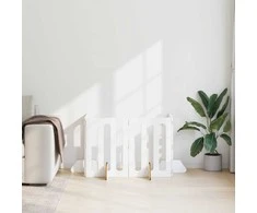 Sulankstomas šunų tvora 4 pcs Baltas 201 x 38 x 70 cm