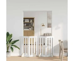 Sulankstomas šunų tvora 4 pcs Baltas 201 x 38 x 90 cm