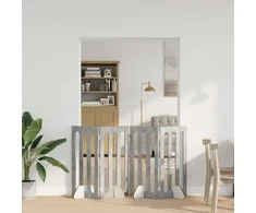Sulankstomas šunų tvora 4 pcs Betono Pilka 201 x 38 x 90 cm