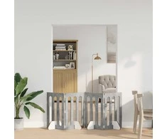Sulankstomas šunų tvora 4 pcs Betono Pilka 201 x 38 x 70 cm