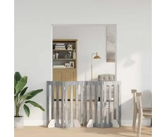 Sulankstomas šunų tvora 4 pcs Pilka Sonoma 201 x 38 x 90 cm